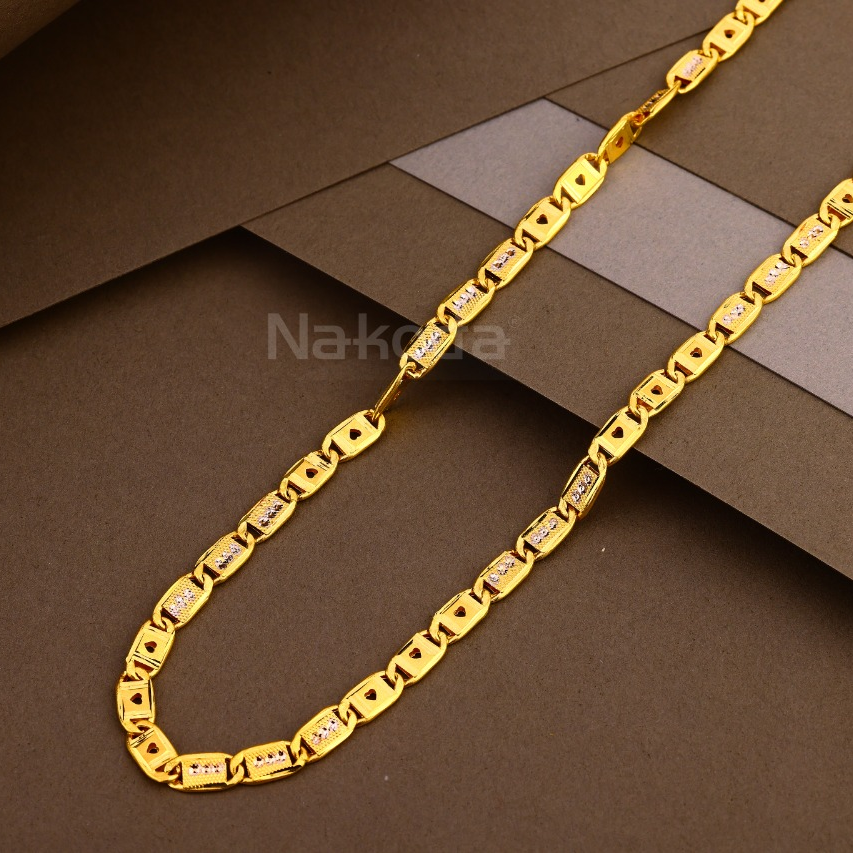 22kt gold classic mens hollow chain mhc41