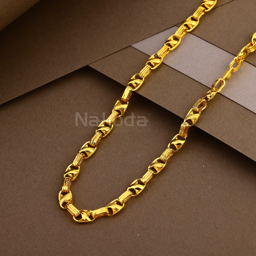 916 Gold CZ Hallmark Fancy Mens Hollow Chain MHC37