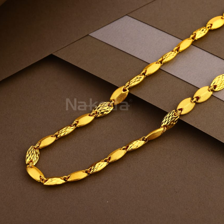 916 Gold CZ Hallmark Mens Hollow Chain MHC16