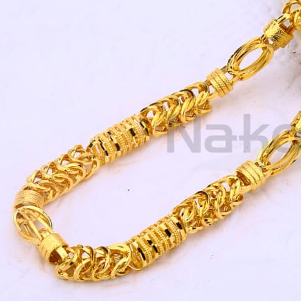 916 Gold CZ Mens Choco Chain MCH673 - Image 2