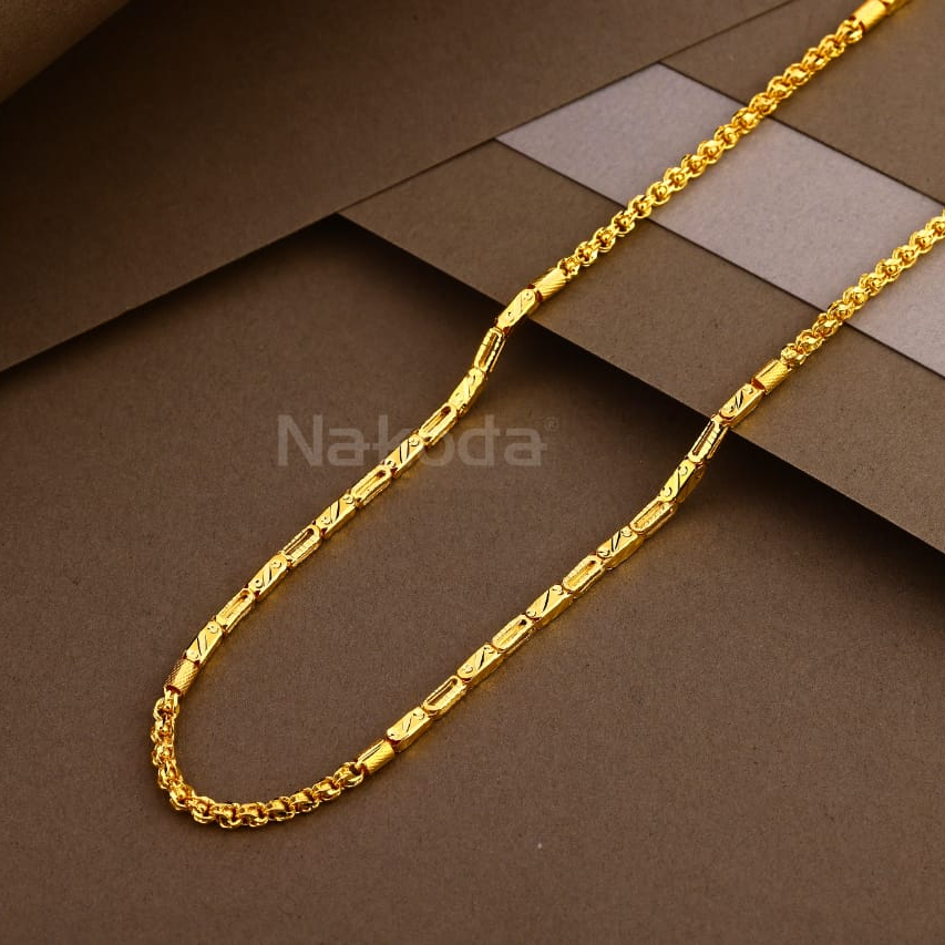 916 gold hallmark fancy mens hollow chain mhc30