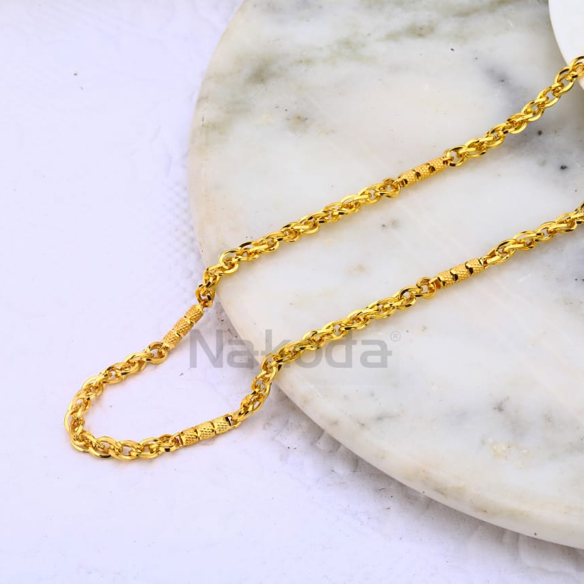 916 Gold CZ Hallmark Designer Mens Choco chain MCH696