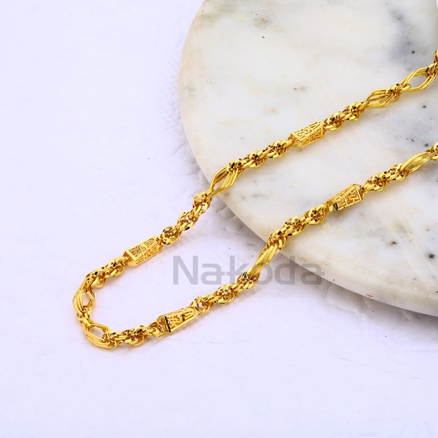 916 Gold CZ Hallmark Delicate Mens Choco chain MCH697
