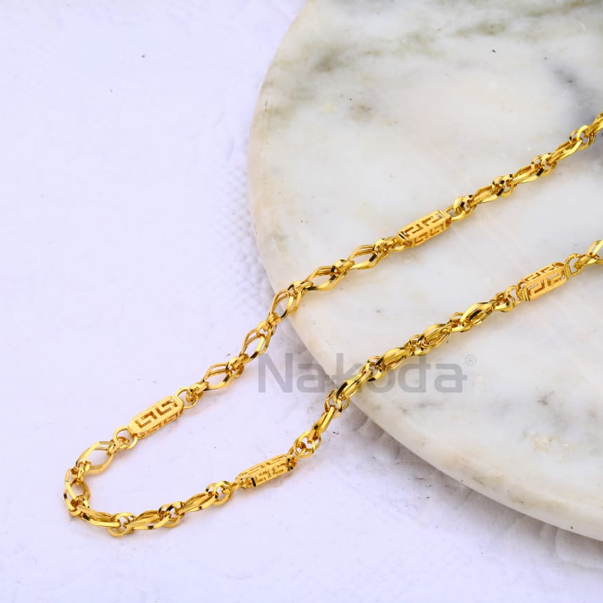 916 Gold CZ Hallmark Classic Mens Choco chain MCH699