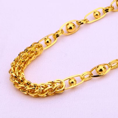 916 Gold Hallmark Classic Mens Choco chain MCH708 - Image 2