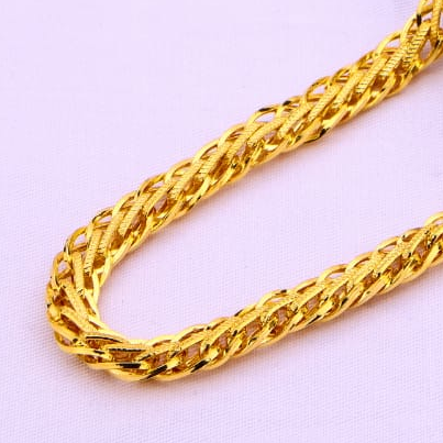 916 Gold Fancy Mens Choco chain MCH706 - Image 2
