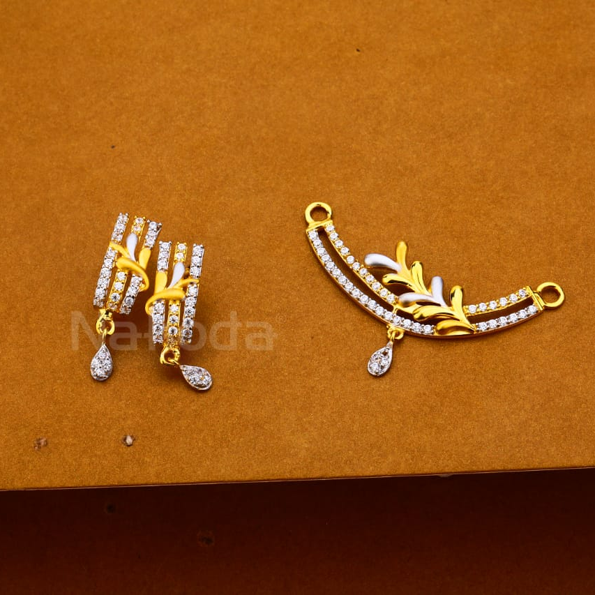 22kt cz ladies mangalsutra pendant set mp469