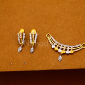 22KT Hallmark Ladies Delicate Mangalsutra Pendant Set MP461