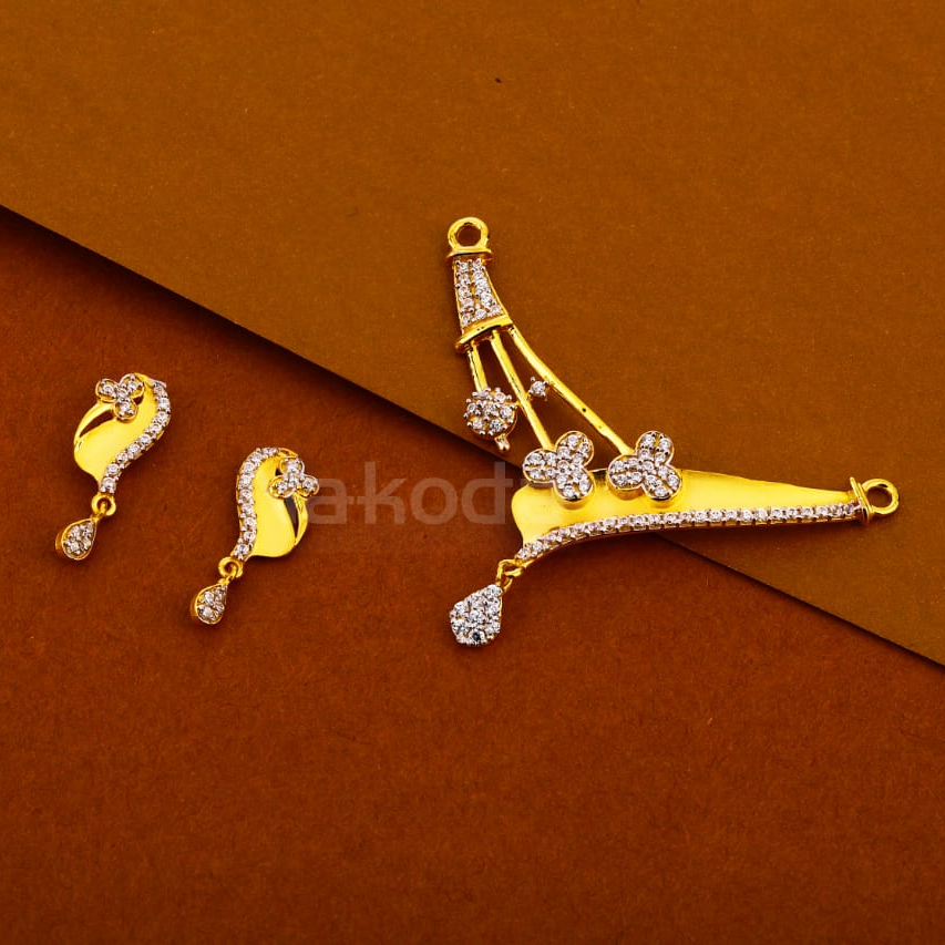 916 CZ Ladies Gorgeous Mangalsutra Pendant Set MP415