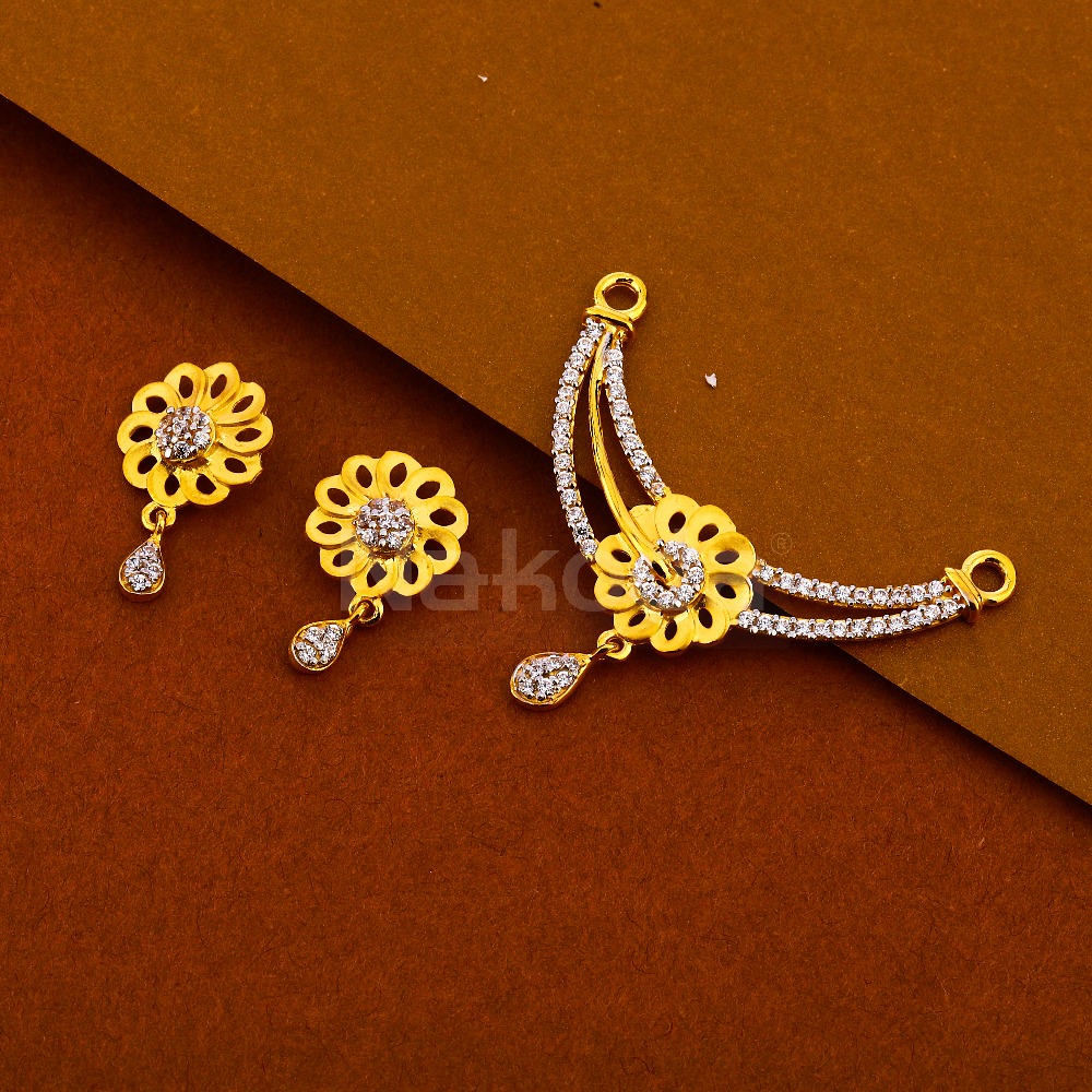 22CT Gold Women's Classic Hallmark Mangalsutra Pendant Set MP432