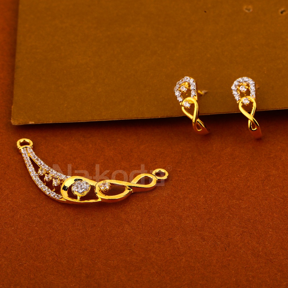 22kt gold ladies designer mangalsutra pendant set mp512
