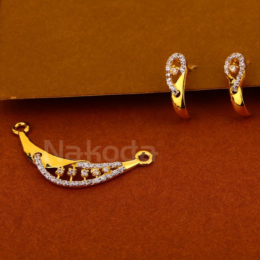 916 Gold Women's Fancy Hallmark Mangalsuta Pendant Set MP505