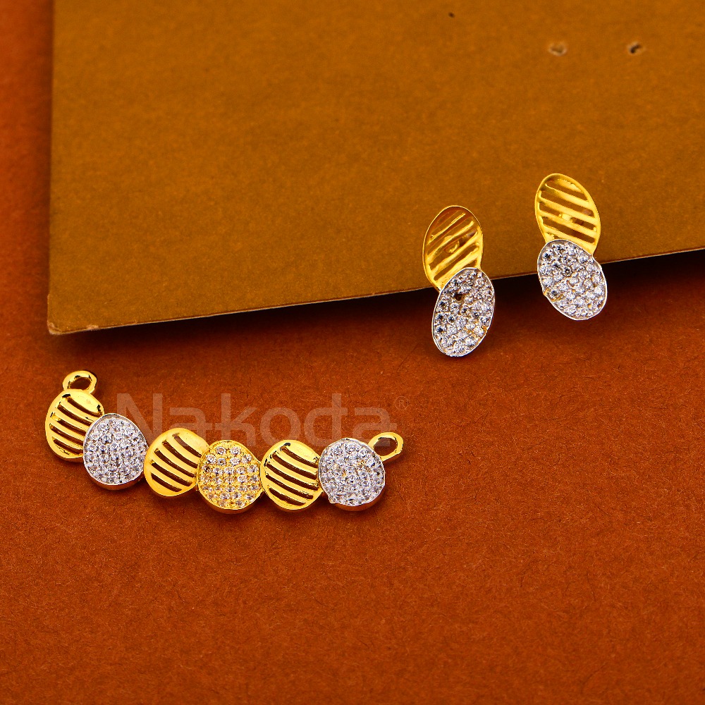916 Gold Women's Delicate Hallmark Mangalsuta Pendant Set MP503