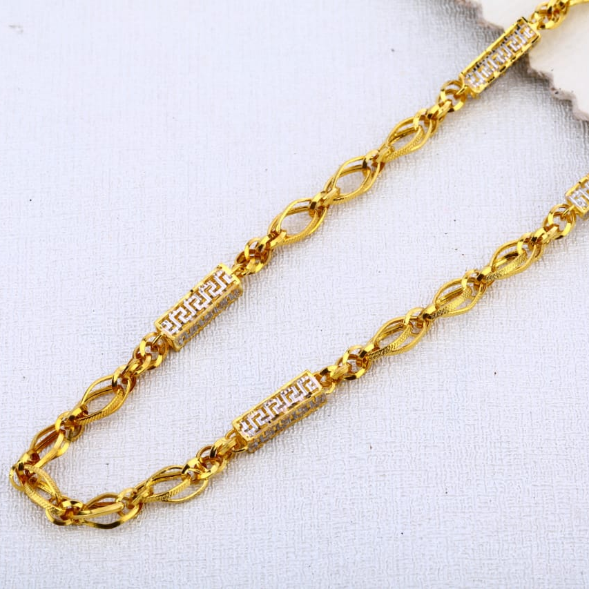 916 Gold Hallmark Fancy Mens Choco Chain MCH634