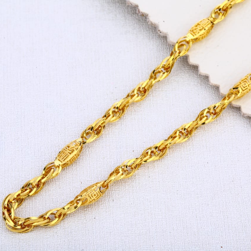 916 Gold Fancy Mens Choco Chain MCH646