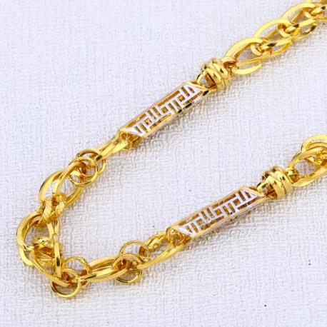 916 Gold Designer Mens Choco Chain MCH643 - Image 2