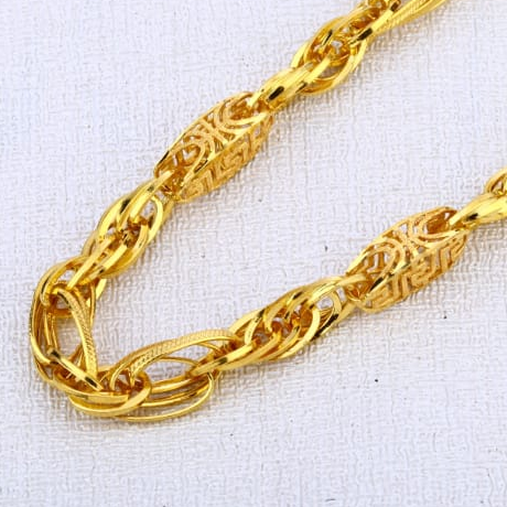 916 Gold Classic Mens Choco Chain MCH642 - Image 2