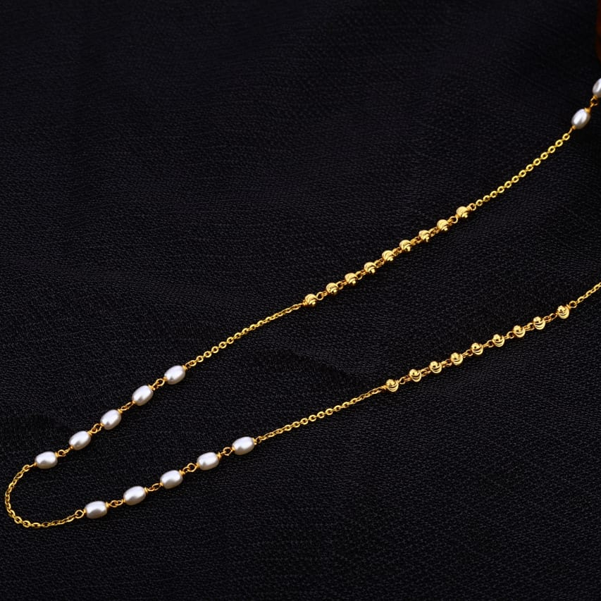 916 Gold Stylish Ladies Moti Mala AC284