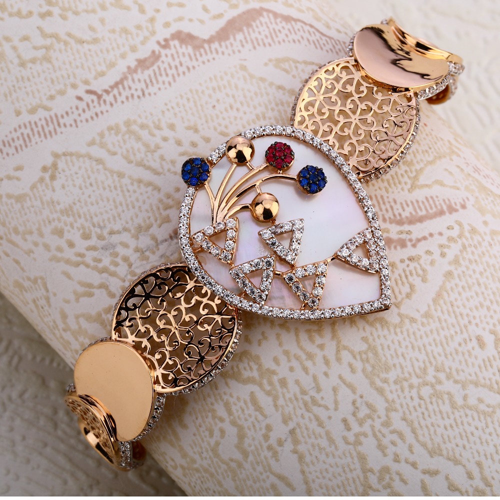 18KT Rose Gold Kada Bracelet RLKB345
