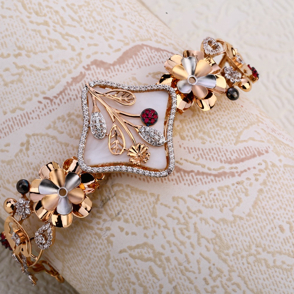 750 Rose Gold Exclusive Ladies Kada Bracelet RLKB333