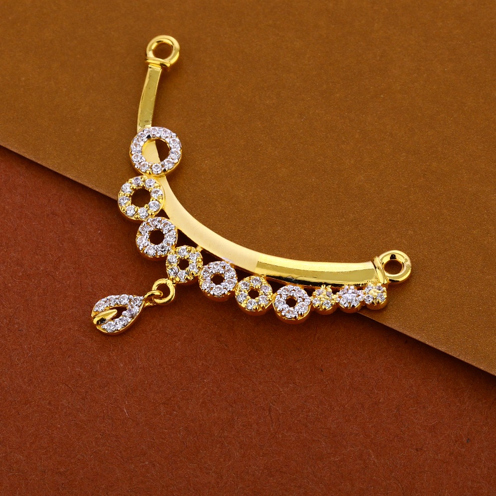 916 Gold CZ Ladies Designer Mangalsutra Pendant MP375