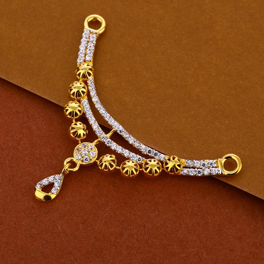 916 Gold CZ Ladies Classic  Mangalsutra Pendant MP374