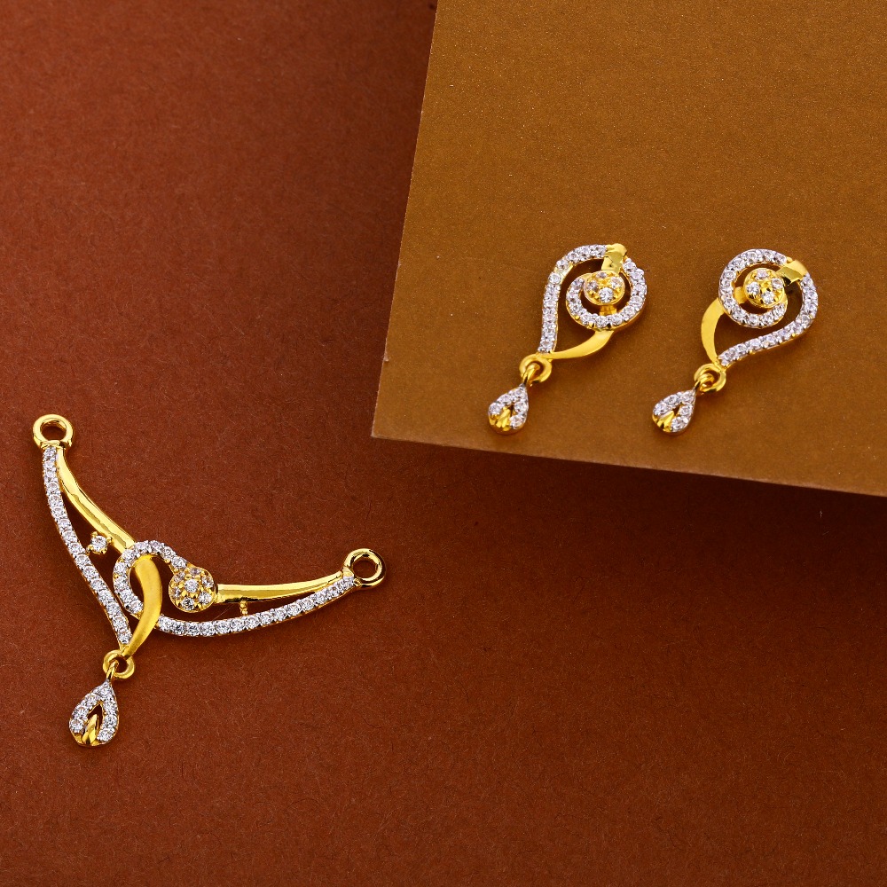 22KT Gold Women's Gorgeous Hallmark Mangalsutra Pendant MP356