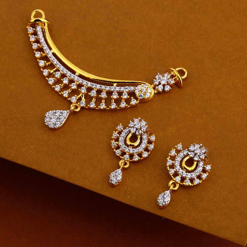 916 Gold Women's Hallmark Stylish Mangalsutra Pendant MP341