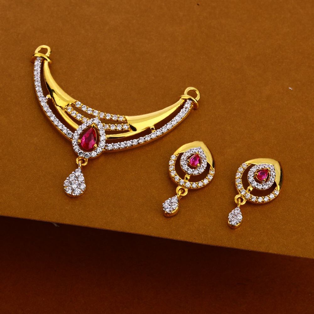 916 Gold Ladies Fancy Mangalsutra Pendant MP331