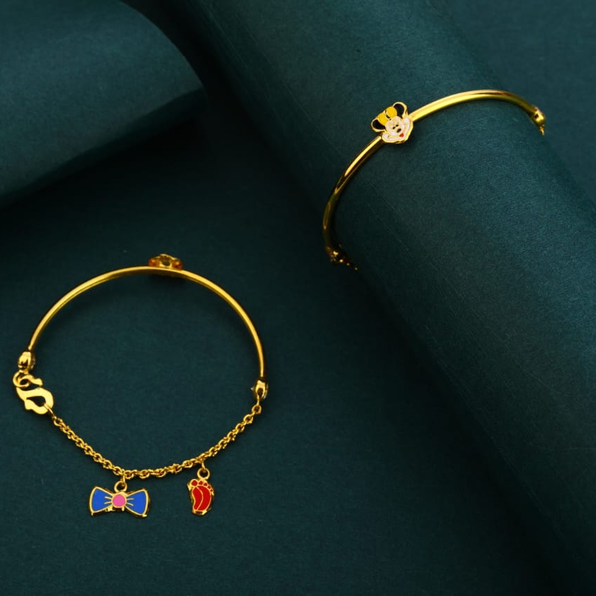 18kt gold cz kids kadali kk57