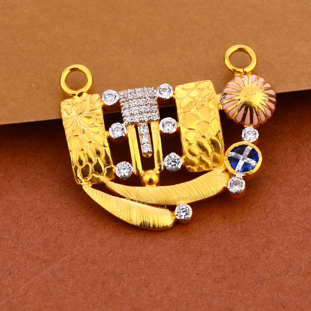 916 gold women's Delicate hallmark mangalsutra pendant mP388