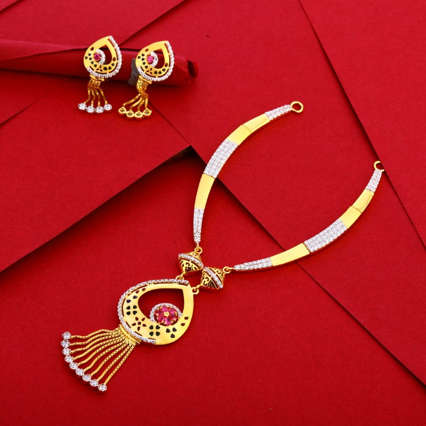 916 Gold Ladies Classic Necklace Set LN278