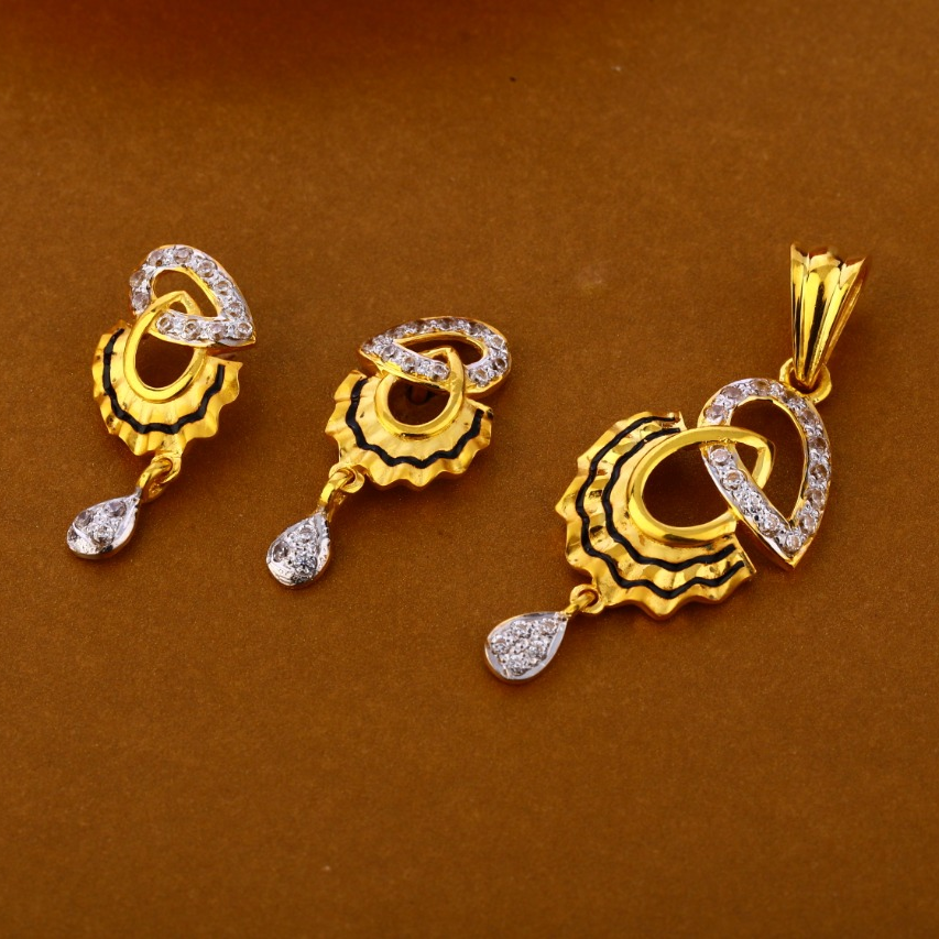 22CT Gold Exclusive Ladies Pendant Set FPS296