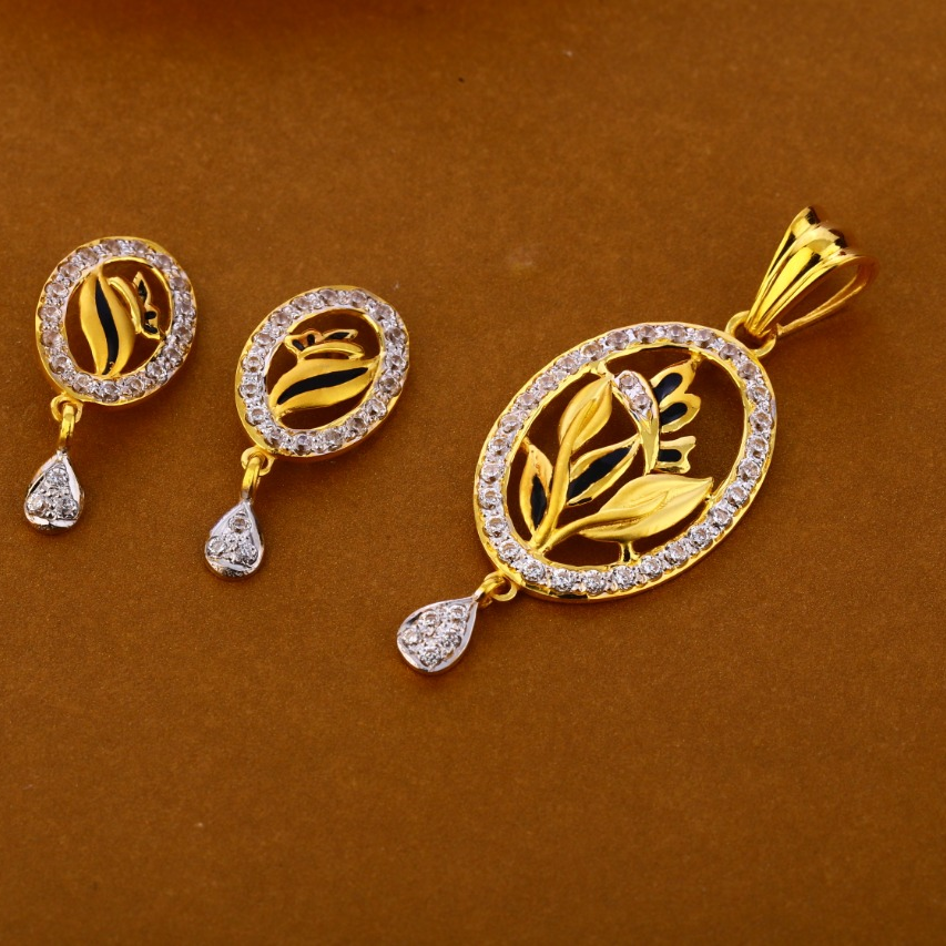 22CT Gold Exclusive Ladies Pendant Set FPS299