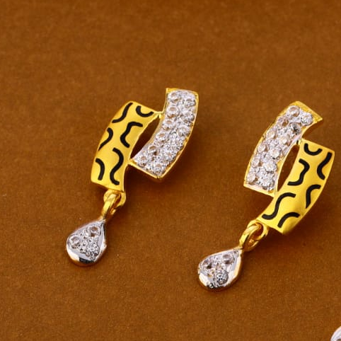 22KT Gold CZ Delicate Ladies Pendant Set FPS273 - Image 2
