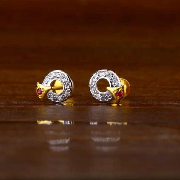 22CT Gold Ladies Tops Earrings LTE256