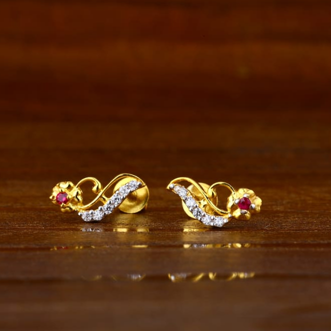 22KT Gold CZ Hallmark Exclusive Ladies Tops Earrings LTE245