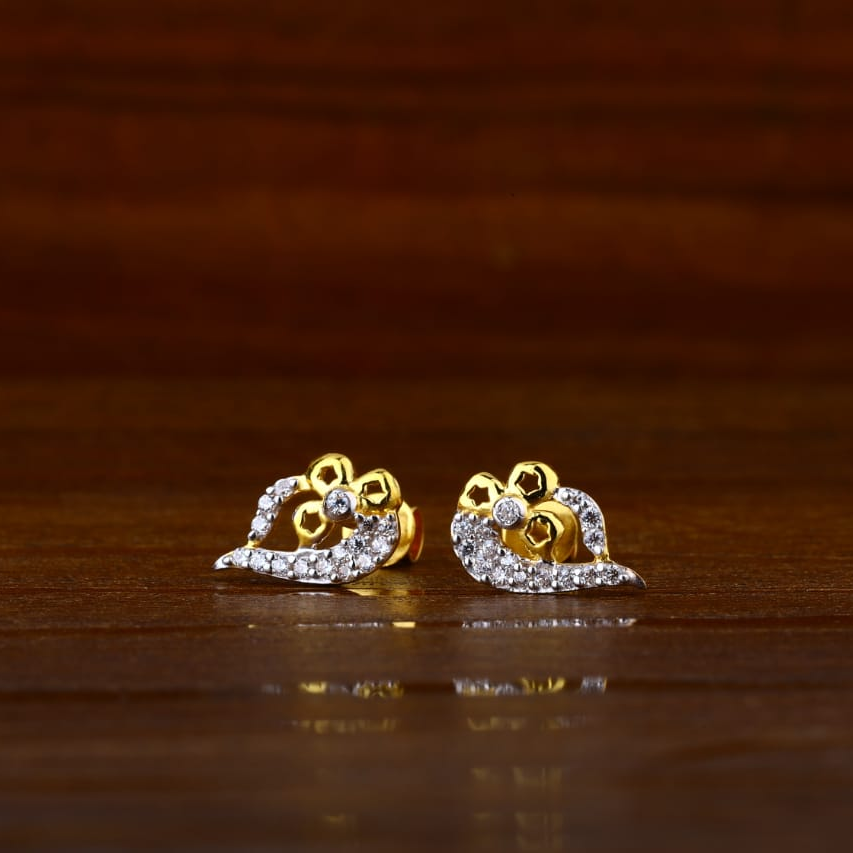 22KT Gold CZ Stylish Ladies Tops Earrings LTE234