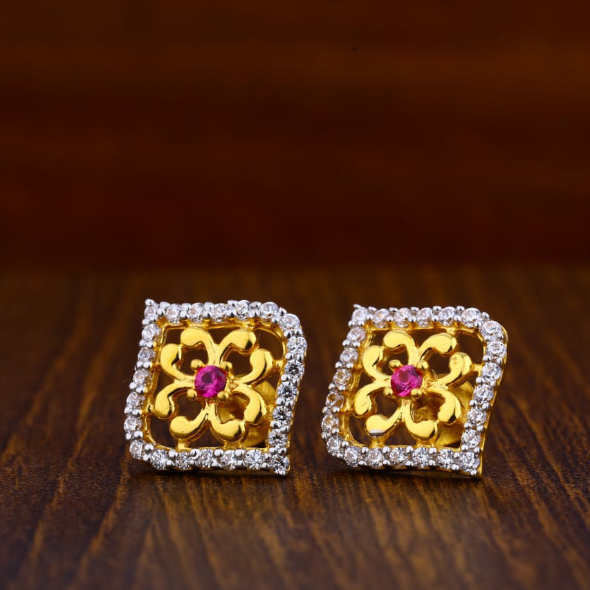 22KT Gold Hallmark Designer Ladies Tops Earrings LTE51