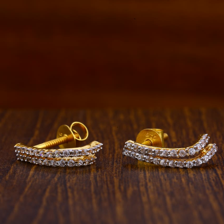 22KT Gold Hallmark Classic Ladies Tops Earrings LTE42