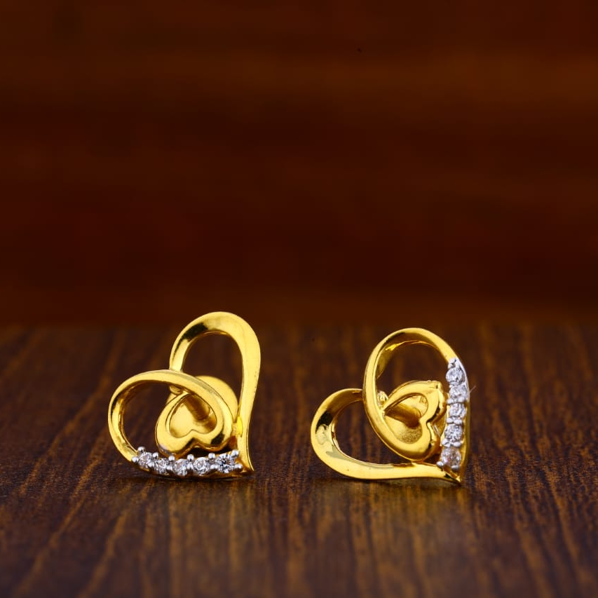 916 Gold Hallmark Stylish Ladies Tops Earrings LTE33
