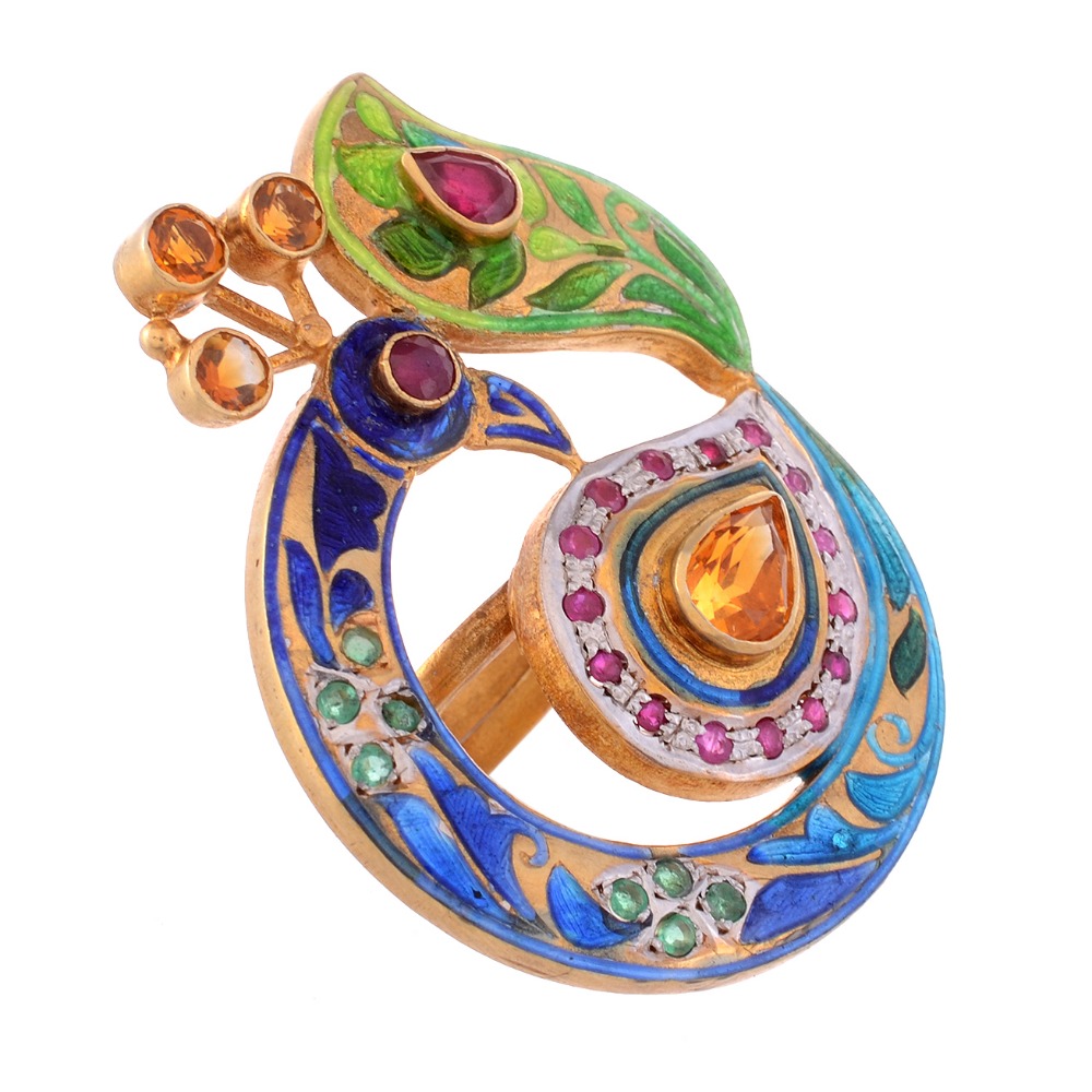 Fancy Peacock Ladies Ring
