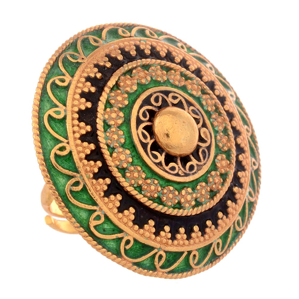 RING GREEN & BLACK MINA