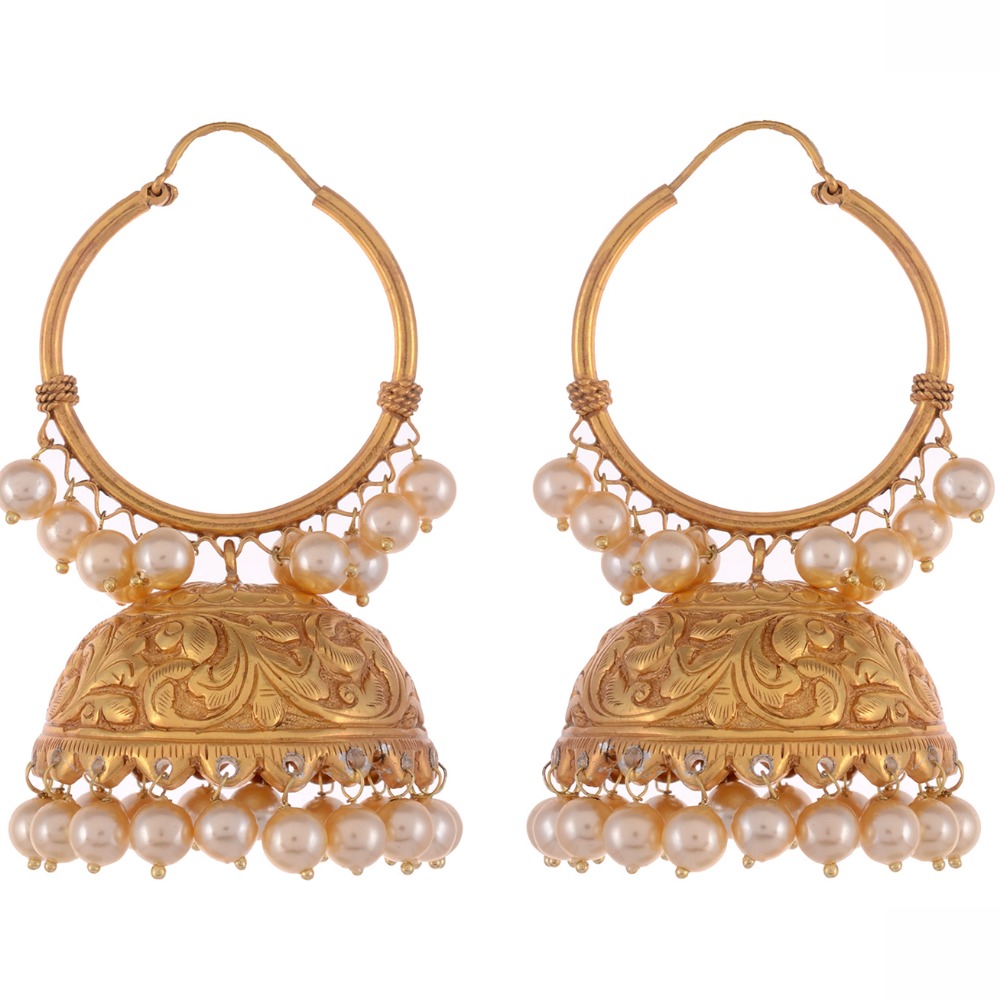 925 Silver Pearl Jhumki
