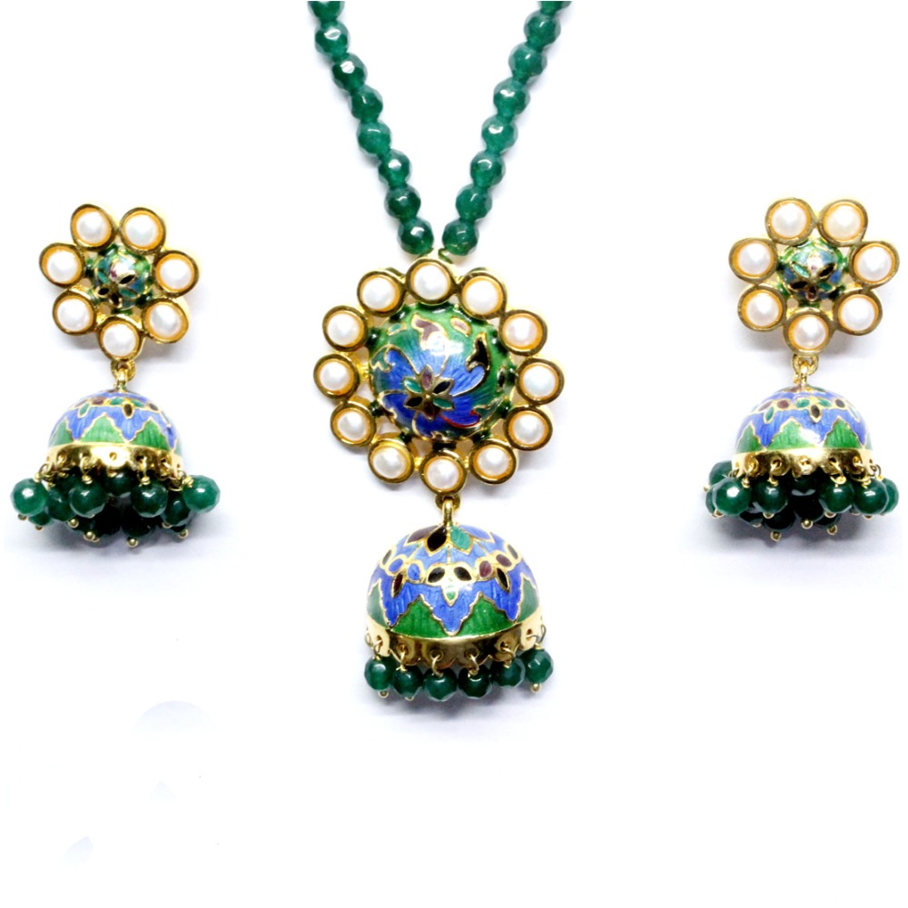 Sterling Silver 925 Fusion Meena Set