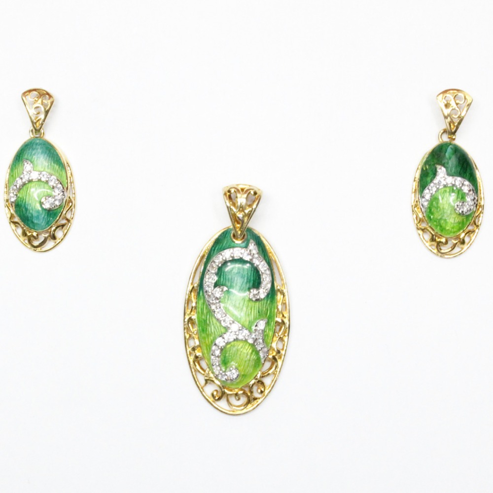 Meenakari Special 925 Attractive Pendant Set
