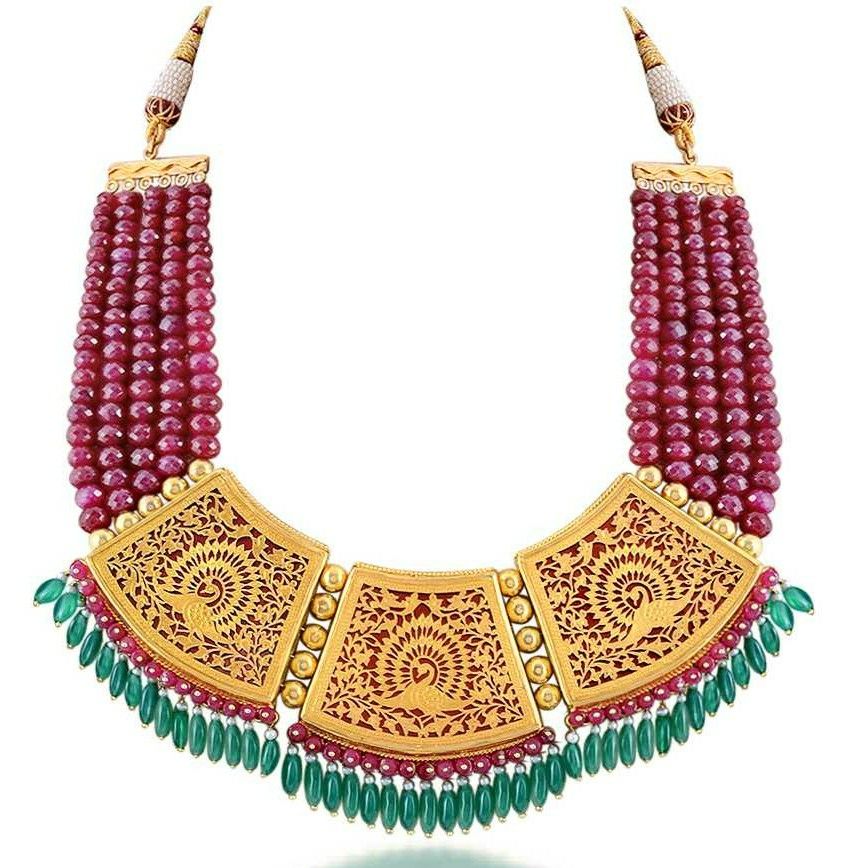 Attractive 5 Line Thewa Necklace