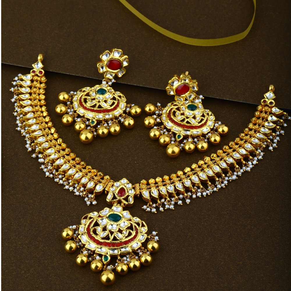 916 Gold Hallmark Gorgeous Wedding Necklace Sett