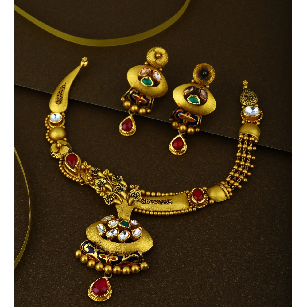 916 CZ Hallmark Gold Gorgeous Bridal Necklace Set