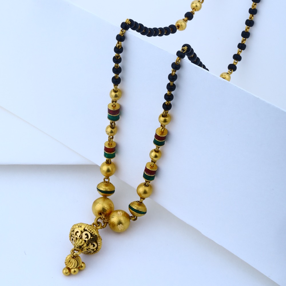 22KT Gold Hallmark new modern Short Mangalsutra